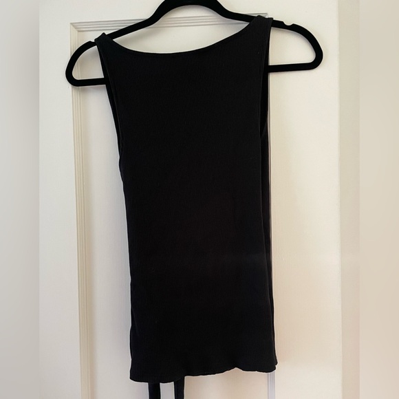 Express Black Ribbed Knit Top - Picture 3 of 4